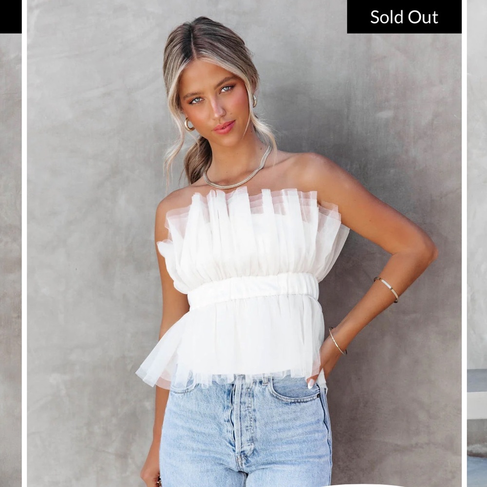 VICI Bradshaw Moment Tulle Tube Top - Great for Wedding Events / Bachelorette